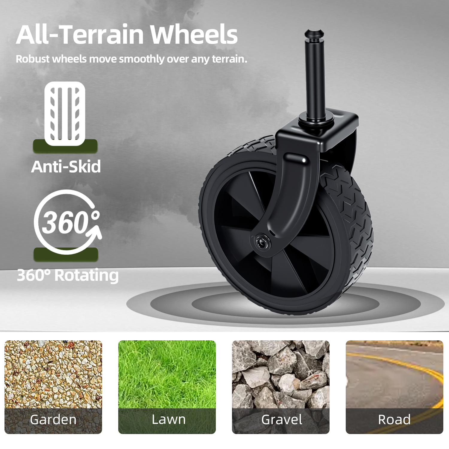 Carro de Plegado con Ruedas - 3 en 1 Cesta Útil Ligera para Camping y Compras, Capacidad de 100 kg, Tazones, para Paseos con Mascotas, Compras y Almacenamiento (Negro) — imagen 3