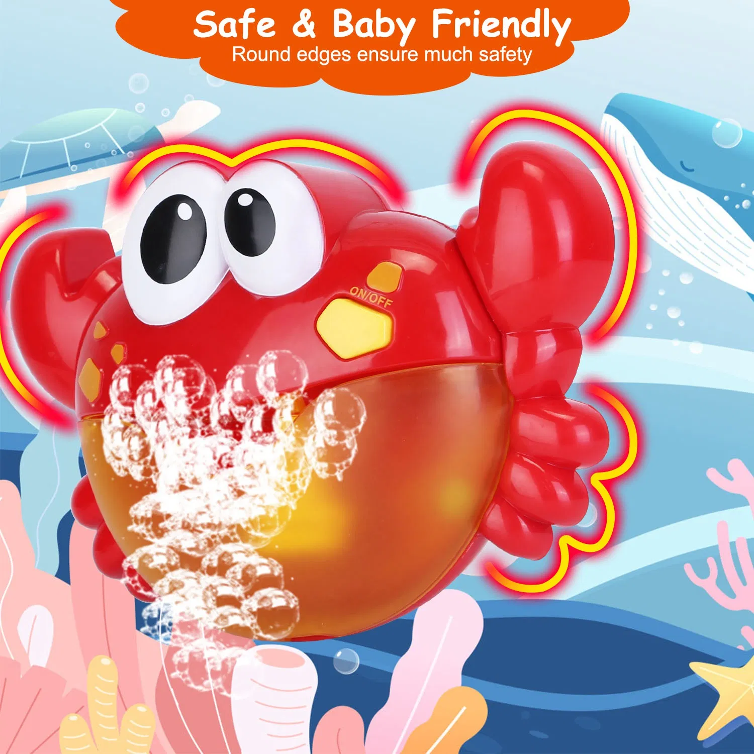 Frog Musical Bubble Bath Maker Baby Bath Toys for Bathtubs Toddler Bubble Machine for Bath Fun — imagen 11