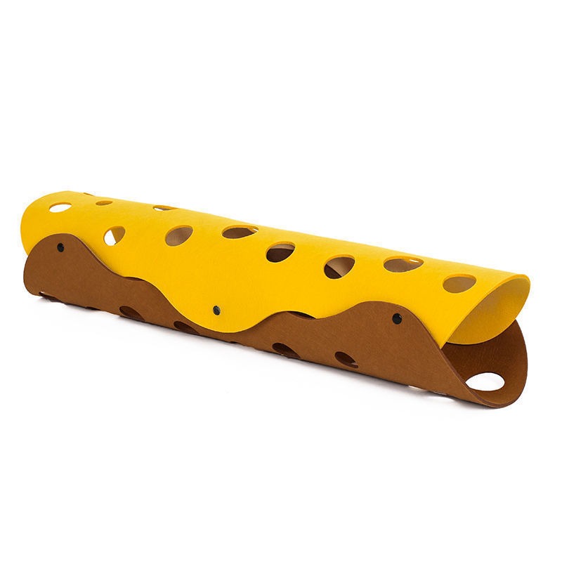 Cat Tunnels Bed Foldable Pet Tunnel Tube Bed with Holes DIY Cats Play Mat Cat Activity Rug Toy for Interactive — image 17