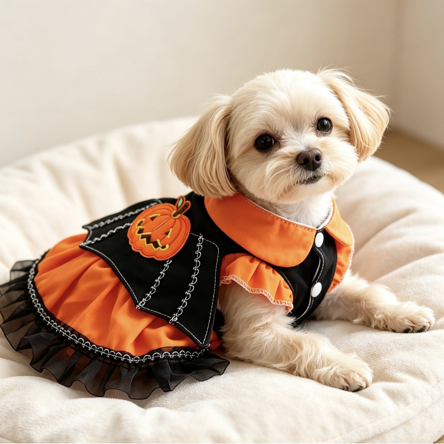 Halloween Pumpkin Dress for Dogs and Cats, Spring and Autumn Pet Costume, Small Dog Party Outfit — image 5
