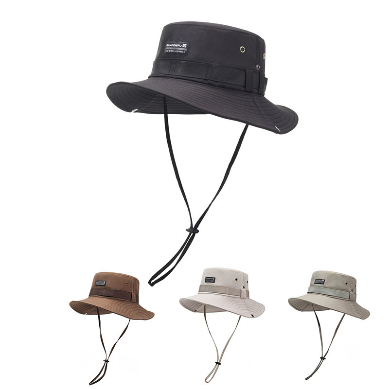 Summer Outdoor Sun Hat Hiking Fishing UV Protection Hat for Men and Women, Fashionable Bucket Hat, Trendy Casual Breathable Hat — image 1