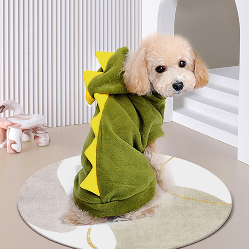Classic Pet Halloween Clothes Fashion Dinosaur Shaped Dog Transformation Dress Pet Clothes — image 1