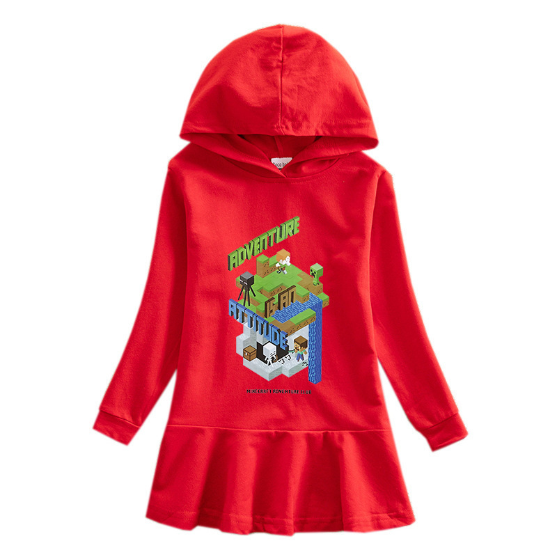 Girls' butterfly hooded sweatshirt dress — image 8