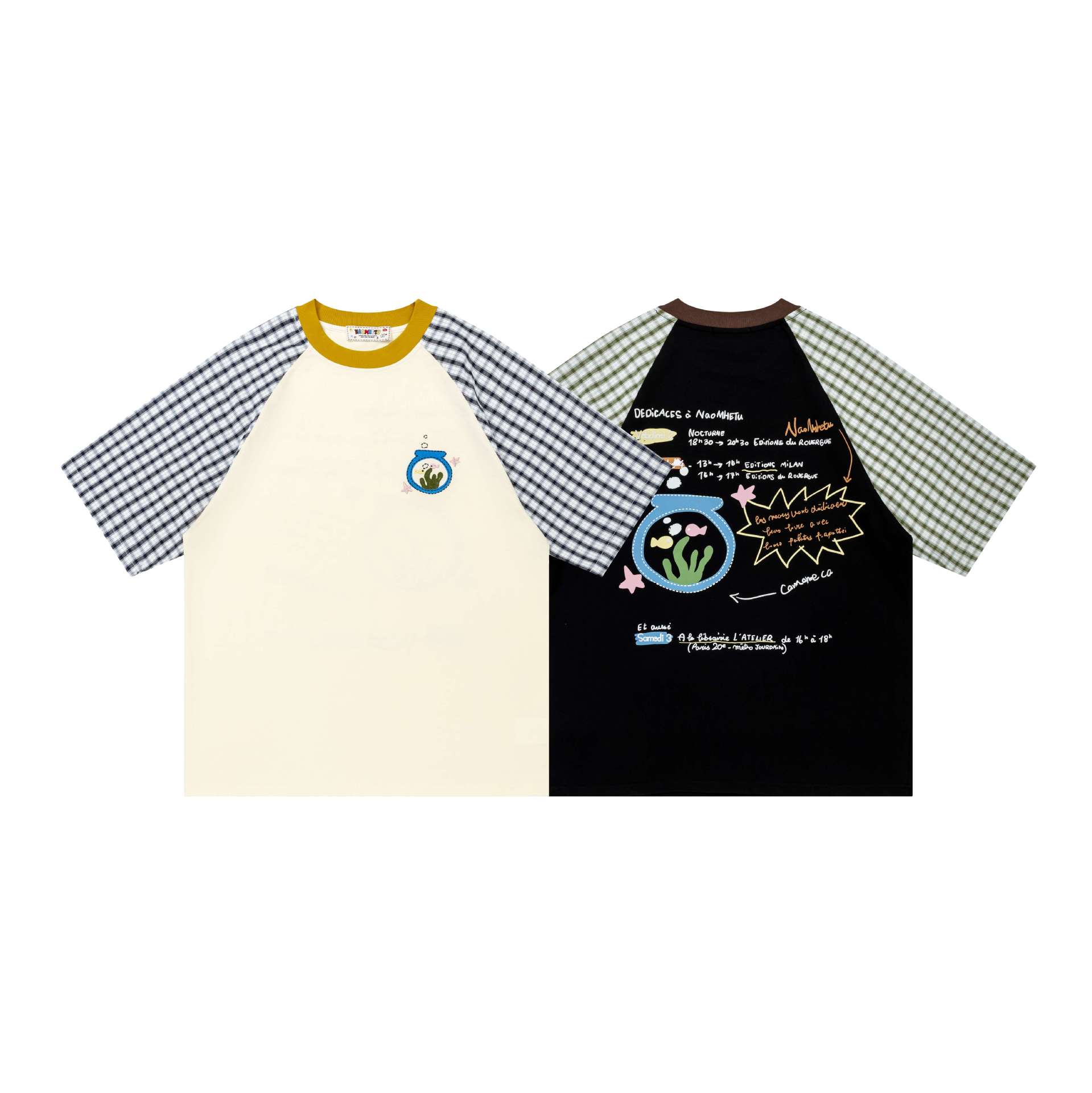 Fun small fish tank printed short sleeved shirt — image 6