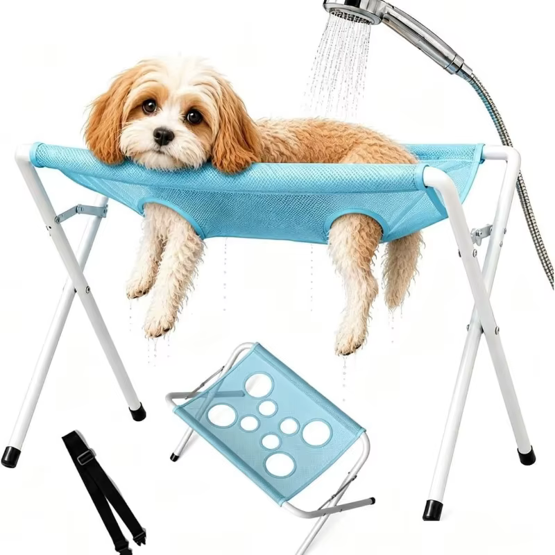 Pet Grooming Hammock—Pet Bathing and Grooming Bed for Cats and Dogs; Foldable, Scratch- and Bite-Resistant Grooming Stand — image 2