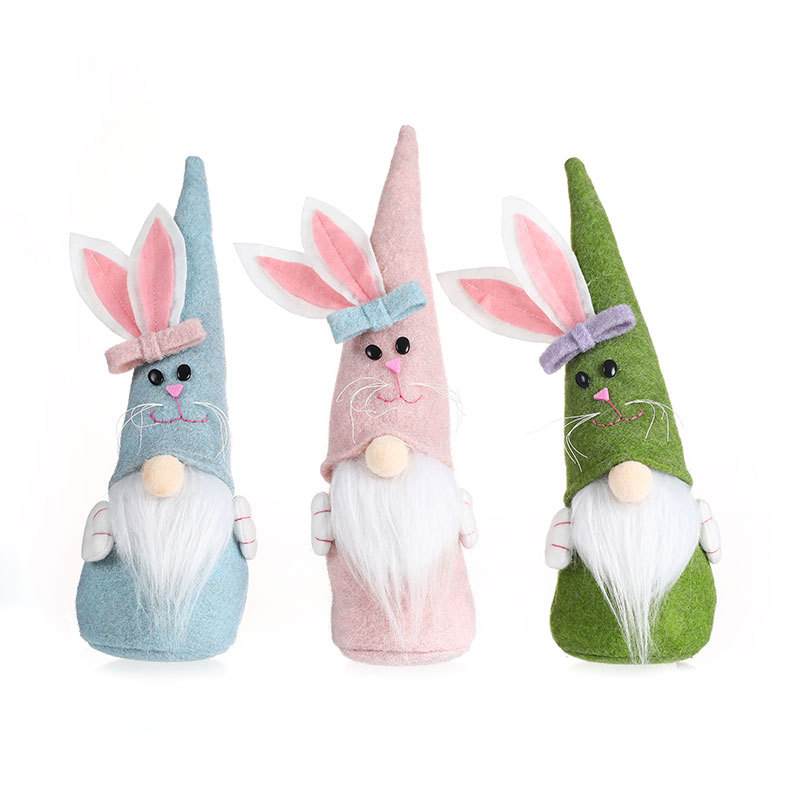 Easter decorations pointed hats cute rabbit faceless dolls home decoration gnome doll ornaments — image 5