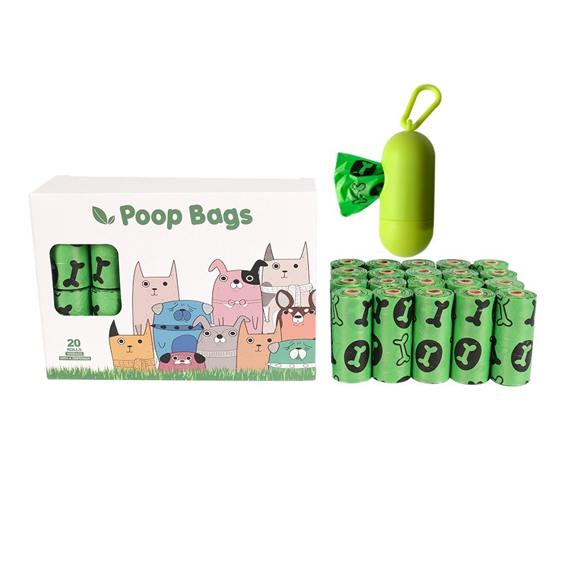 Orange and green pet garbage bags for dogs to pick up feces and defecate — image 5