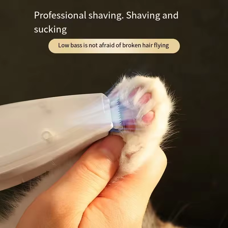 2 in 1 Professional Hair Clipper Dogs With Vacuum Cleaner For Pet Grooming Kit Cat Shaving Feet Hair Electric Pusher Dog Trimmer — image 2