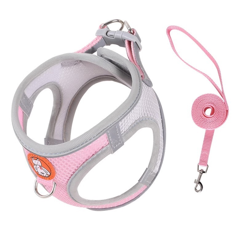 Pet dog leash traction rope reflective chest and back dog leash small dog leash cat leash anti loosening not strangling the neck — image 8