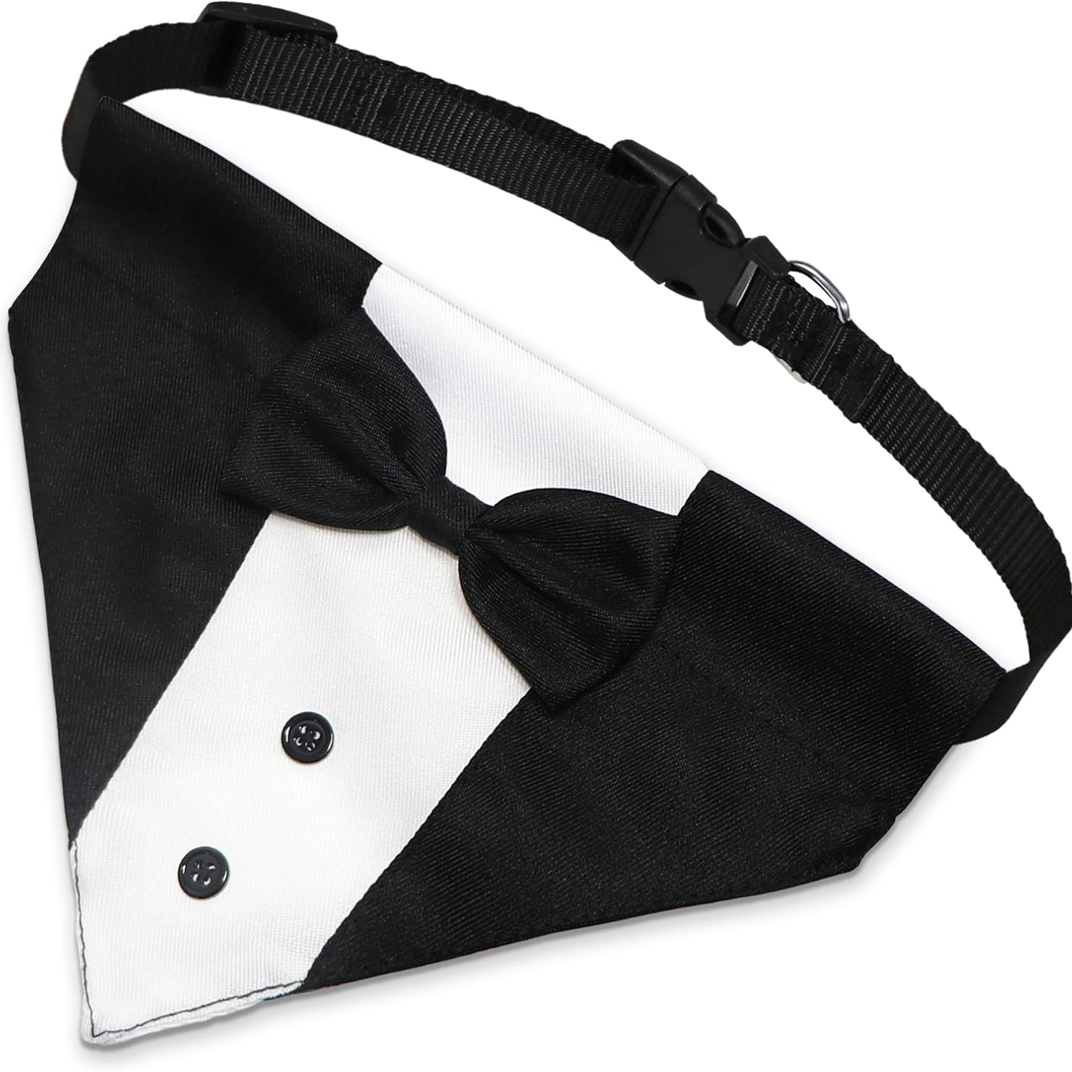 Dog Tuxedo Suit Wedding Bandana Collar With Bow Tie, Adjustable Formal Dog Tux, Engagement Birthday Tuxedo For Small Medium Large Dogs Pets — image 3