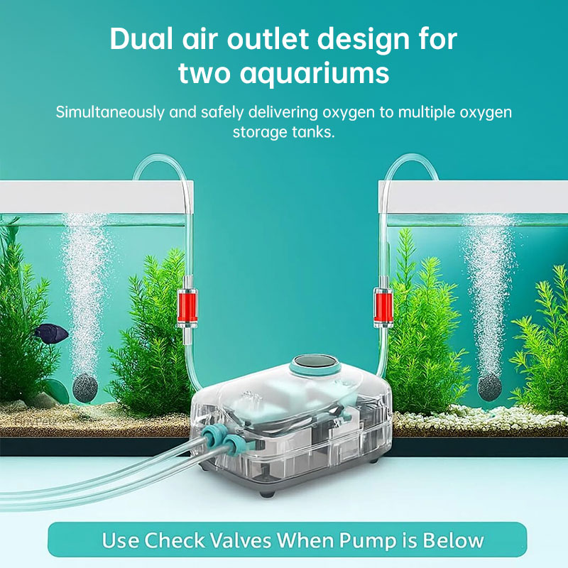 Super Quiet Aquarium Air Pump, Ultra-Low Noise Silent Operation with Adjustable High-Power Bubbler for Fish Tanks — image 10