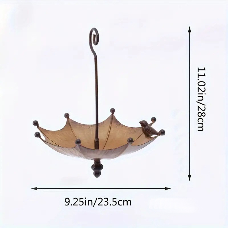 Umbrella Hanging Bird Feeder - Outdoor Iron Tray for Hummingbirds & Wild Birds (Garden & Yard) — image 8