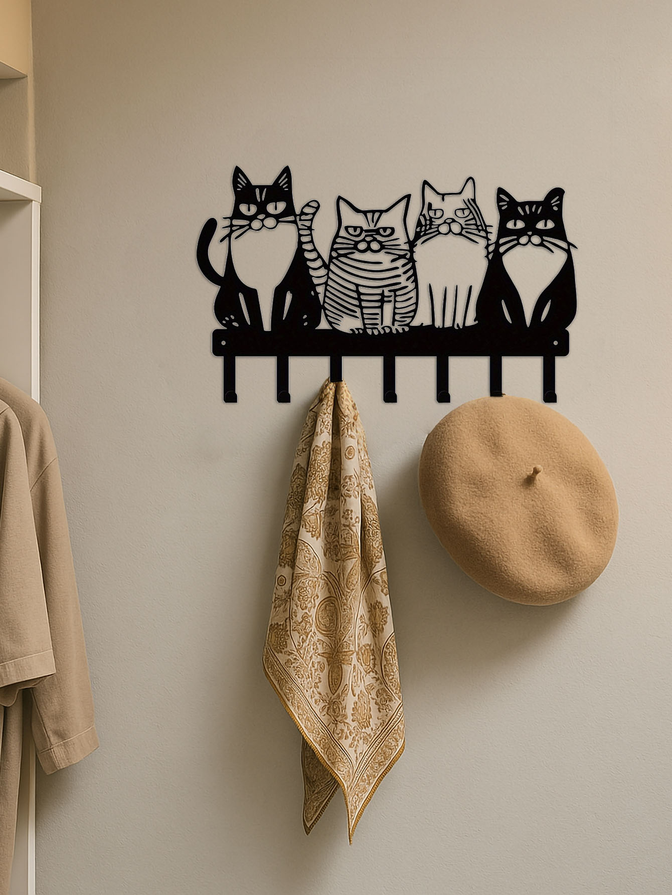 Ganchos de Gato Adorables para Pared: Decoración Cutenita para Hogar con Fuertes Ganchos Metálicos — imagen 5