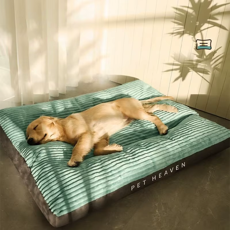 Cama para perros para dormir, alfombra universal de cuatro estaciones para mascotas con funda removible lavable, cojín resistente a mordidas para cama de gato, auto-juego Int — imagen 3