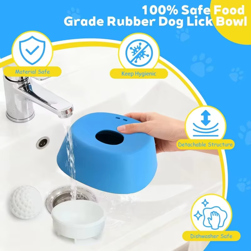 Bocazos Líquidos Lentos para Perros con Base Antideslizante en forma de Hueso de Osso Anti-Deslizantes y Anti-Estrangulación Saludables — imagen 4
