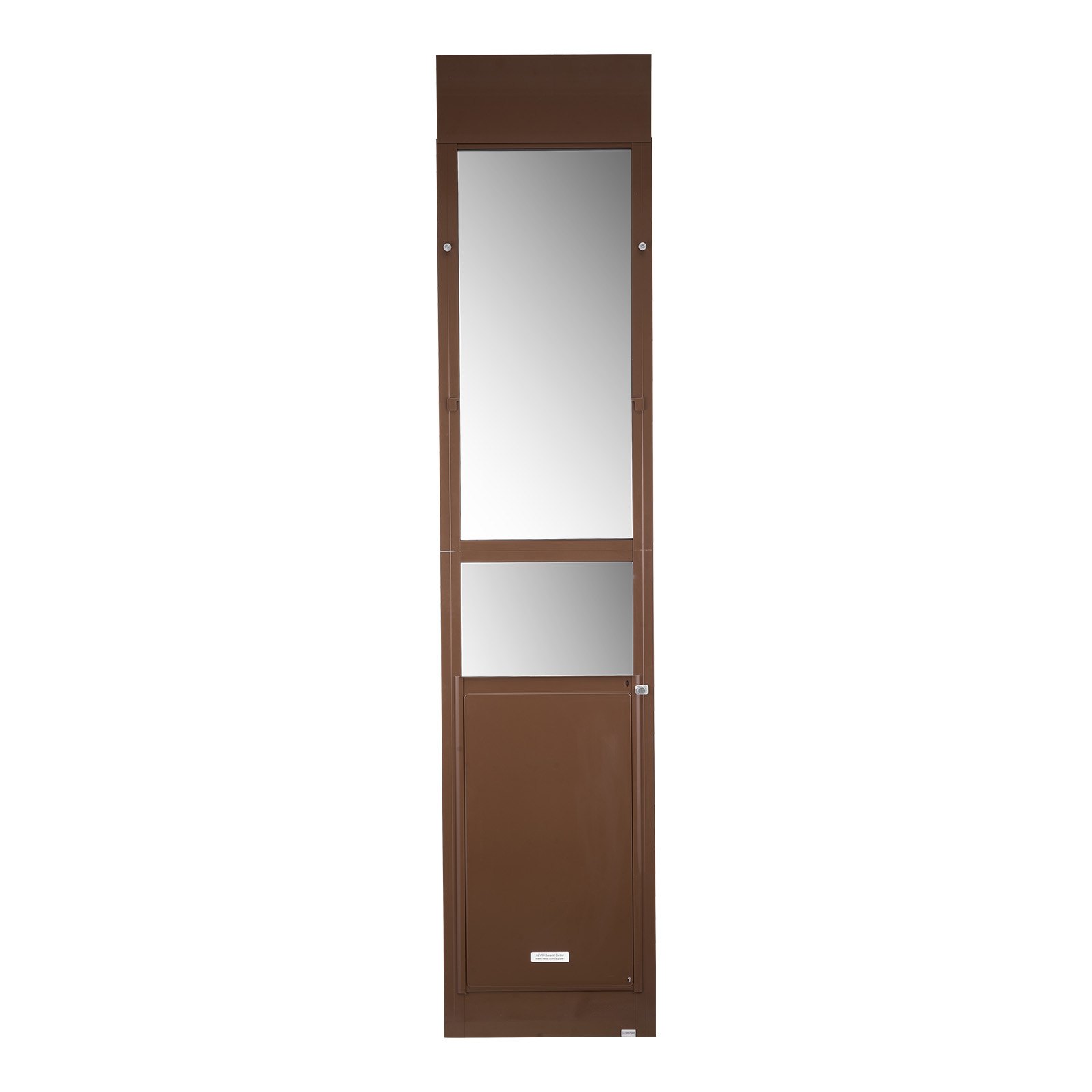 Dog Door For Sliding Glass Door, 75 7/8 To 80 11/16 In Adjustable Height, Aluminum Alloy Frame With Rotating Hinges, Lock Design, 13 5/8 X 23 5/8 In Flap, Sliding Glass Pet Door For Renters — imagen 1