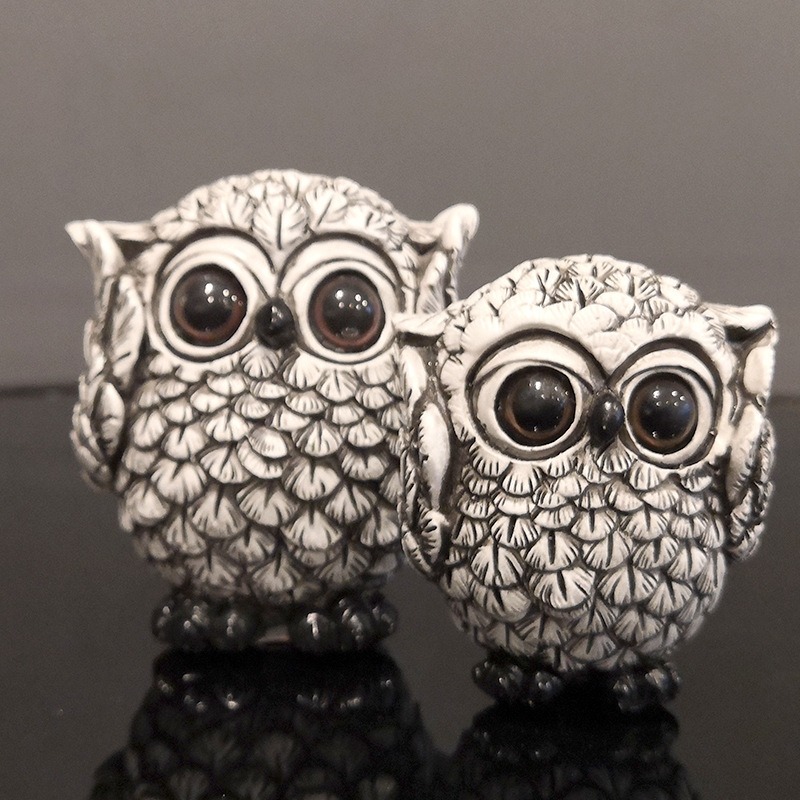 Owl ornaments minimalist soft decoration resin ornaments — image 5