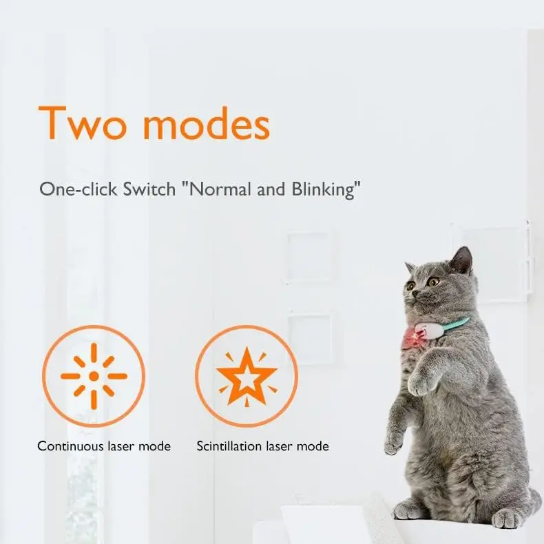Laser Pointer Collar for Cats Wearable Automatic Cat Laser Collar Toy Electric Smart Amusing Collar for Kitten USB Rechargeable — image 6