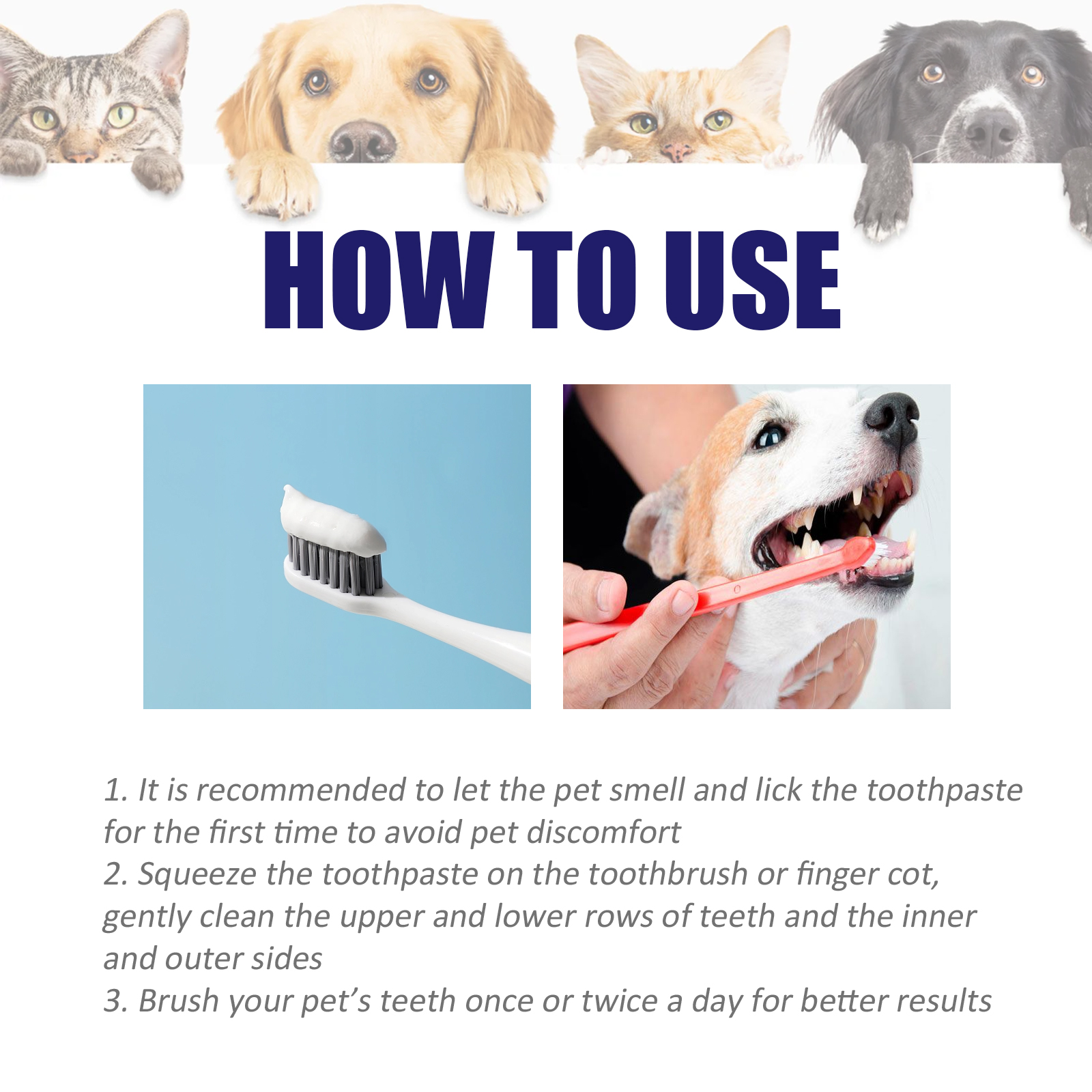 Cremas para Higiene Oral de Mascotas Yegbong: Elimina Mal Aliento y Placas en Perros y Gatos — imagen 8