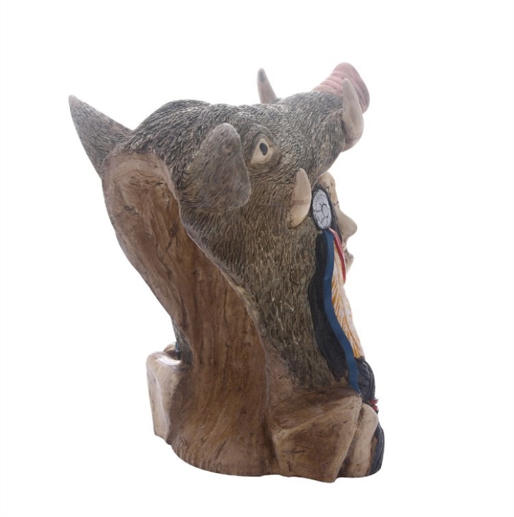 Ornamento de resina artesanal de cráneo de animal — imagen 4