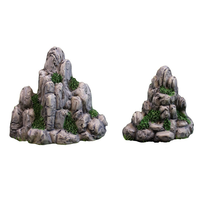 Simulated miniature rockery decoration resin micro landscape — image 1