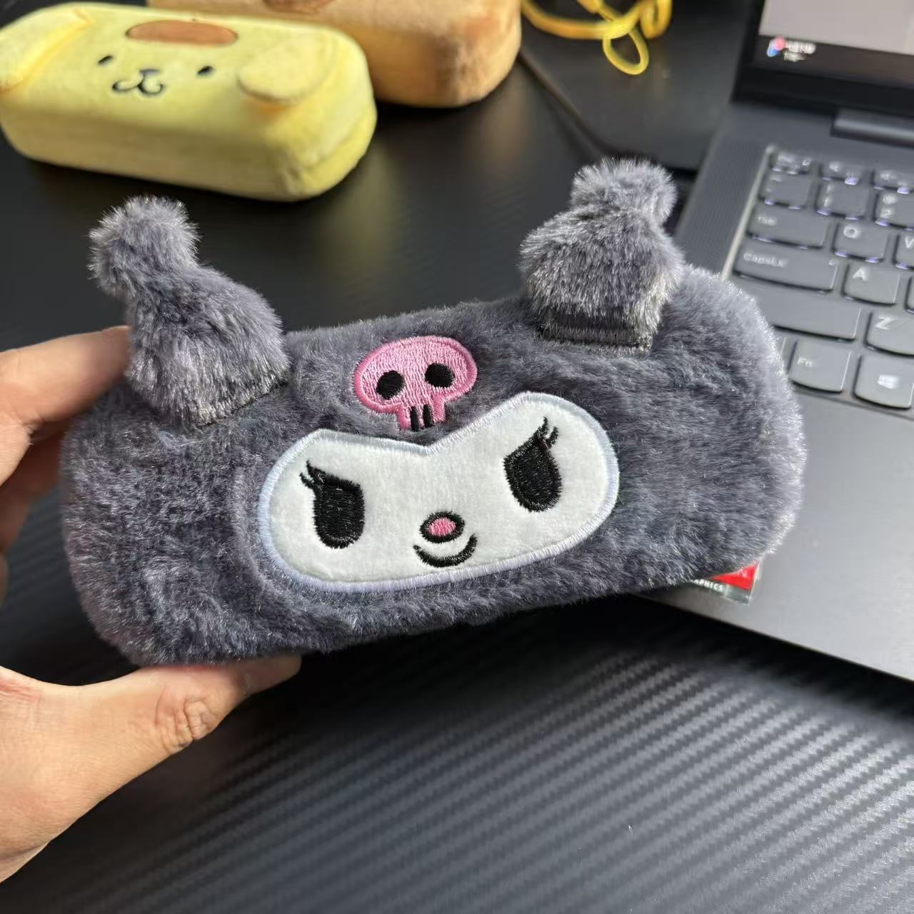 Cute Bear Plush Glasses Case, Cartoon Sunglasses Storage Box for Students, Personalized Eyewear Pouch — image 4
