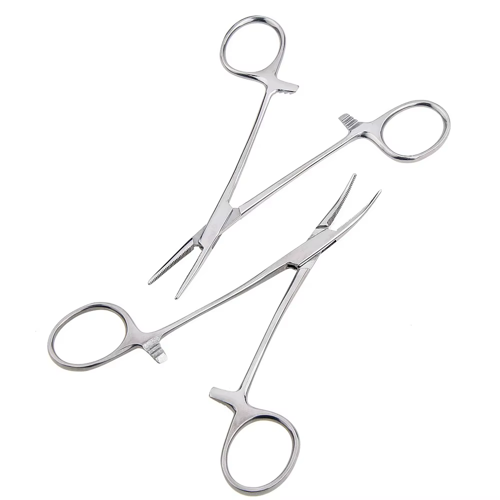 Herramienta Manual 12.5 16 18cm Pinzas Hemostáticas para Pelo de Mascotas, Pinzas de Bloqueo de Pesca, Herramientas de Epilación, Cortador con Punta Curva/Recta — imagen 2