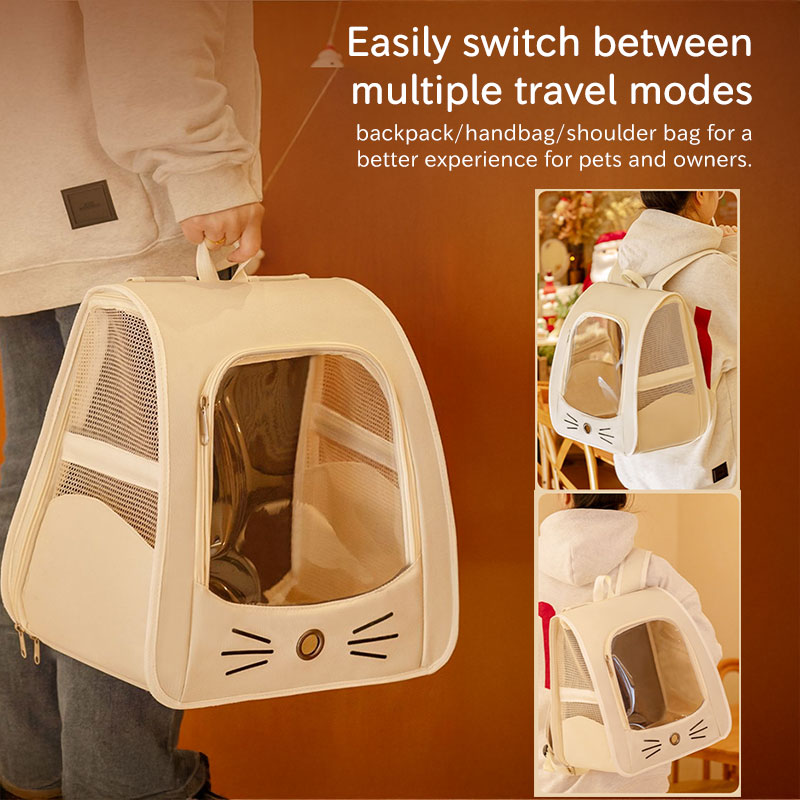 Pet Carrier Backpack, Travel Bag for Small Dogs and Cats, Breathable Mesh Car & Outdoor Carrier — image 8