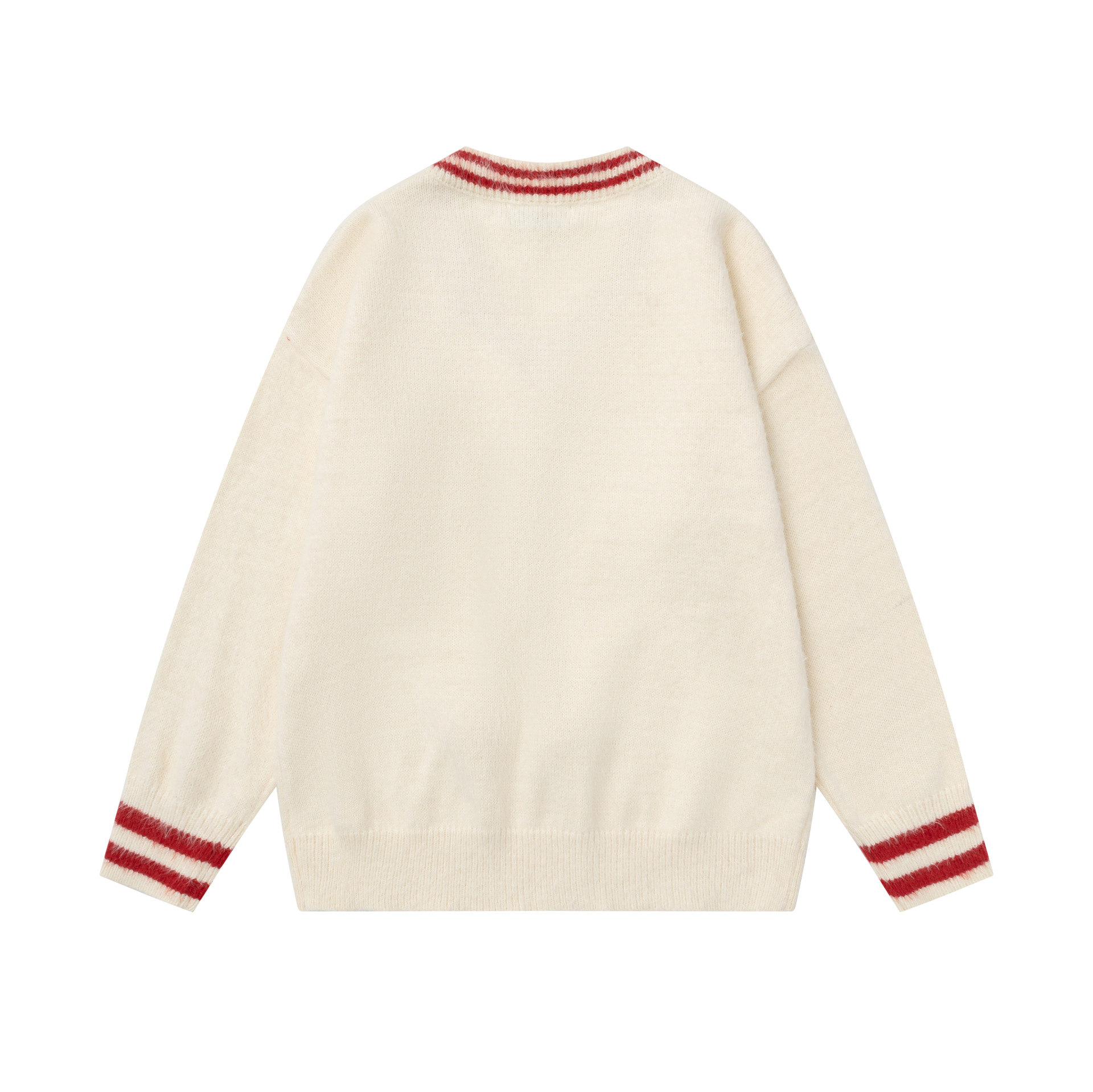 V-neck teddy bear pendant sweater — image 3