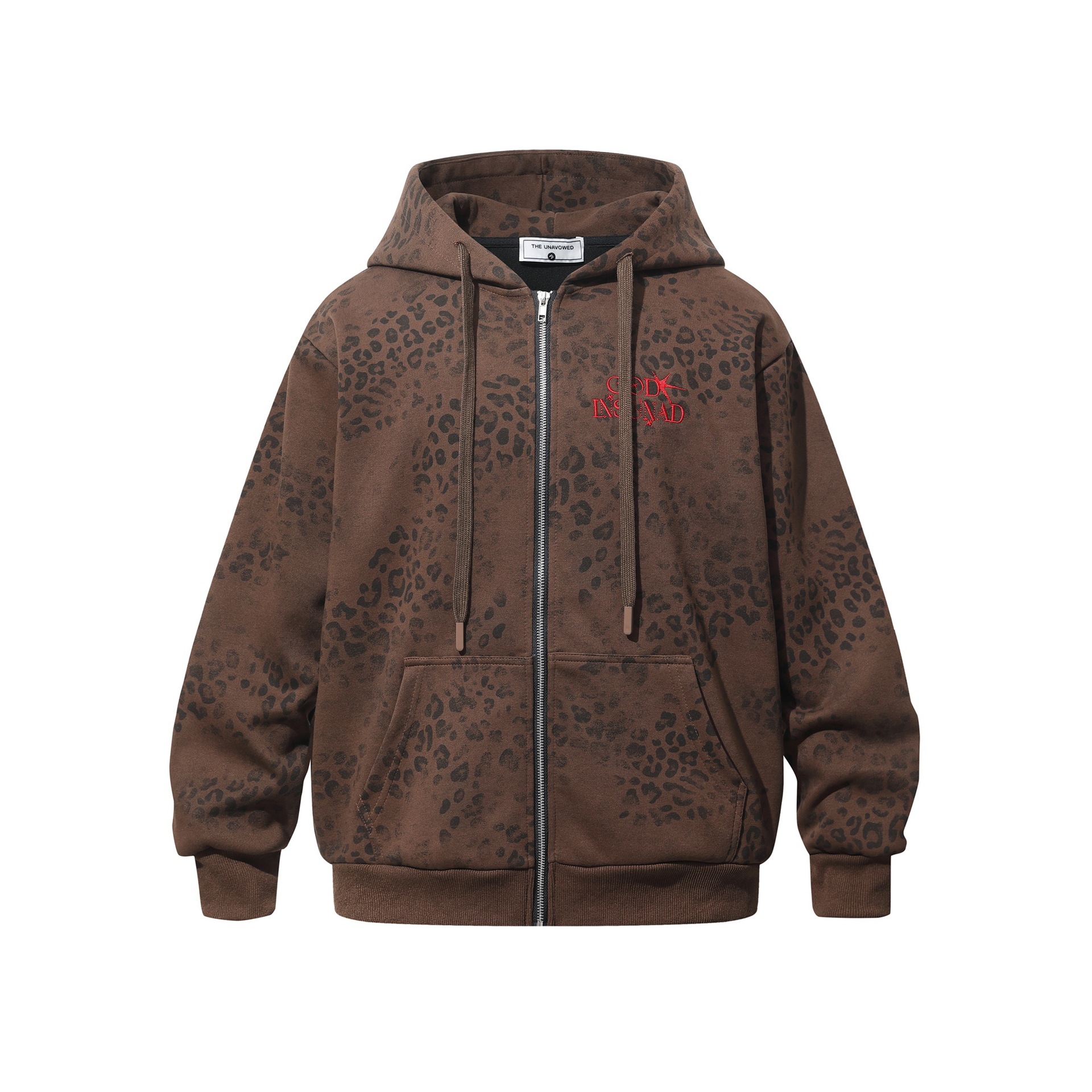 Leopard print full zip hoodie — image 1