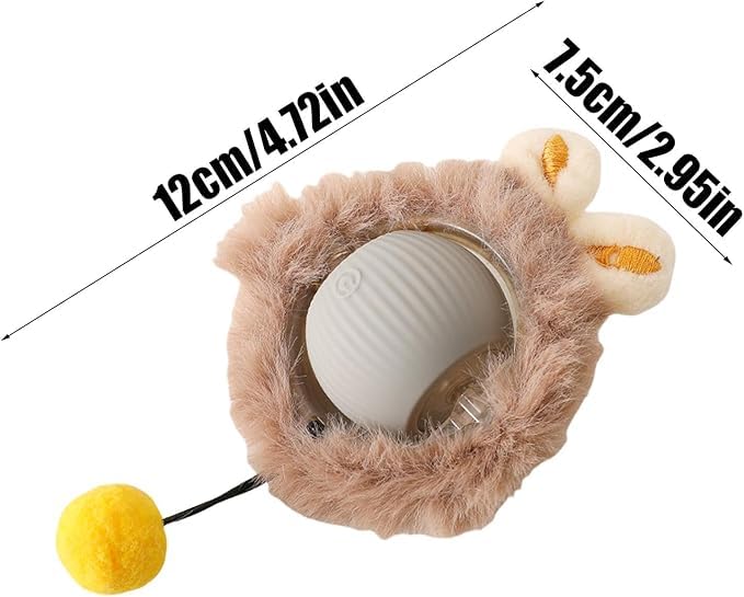 Grey Interactive Cat Toy For Indoor Cats, Action Activated Cat Toy, Automatic Movement Of Cats And Kittens, Pig Ball — image 2