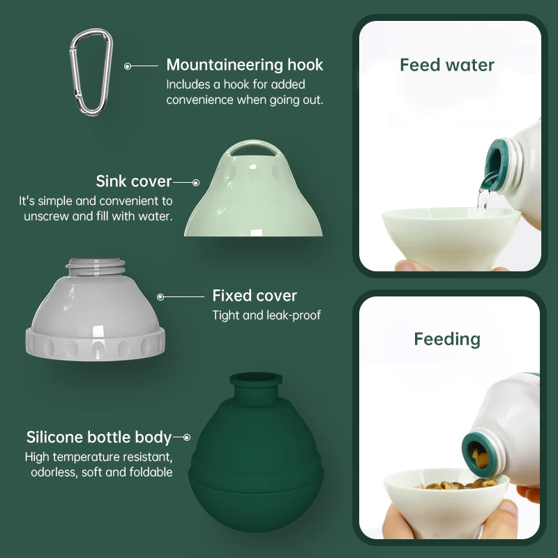 Portable Dog Water Dispenser with Bowl - Tear-Drop Design Lightweight Pet Water Bottle for Travel, Hiking, Outdoor — image 8