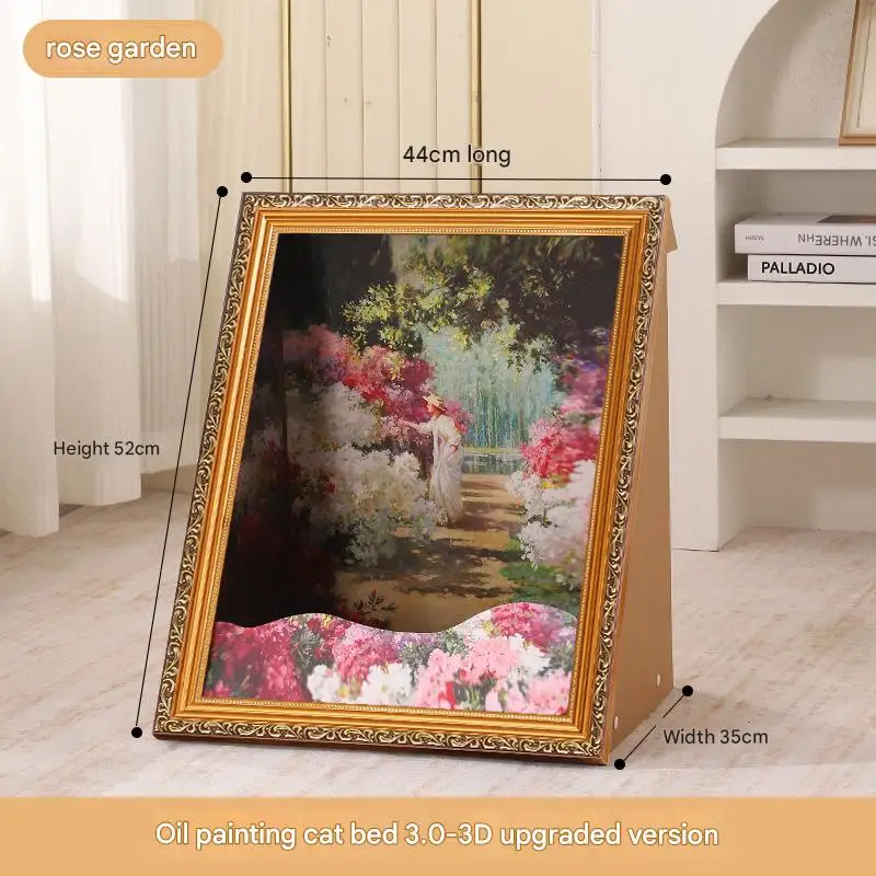 Rascador para Gatos Mona Lisa en 3D con Marco de Pintura al Óleo Removible — imagen 6