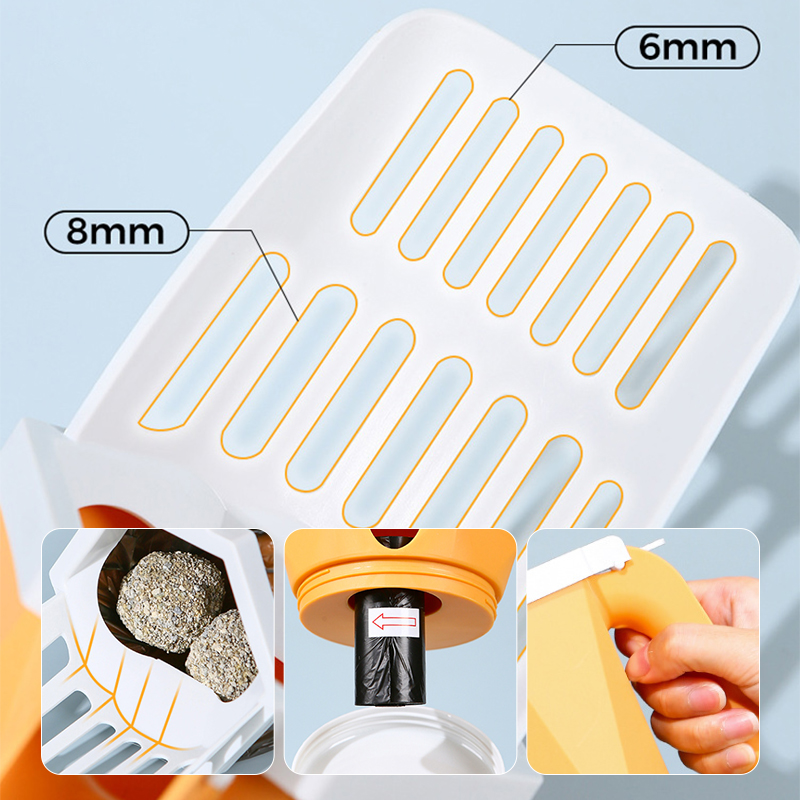 Cat Litter Shovel Self Cleaning Cats Litter Scooper Portable Cat Litter Box Kitten Toilet Cleaning Tool Pet Cat Supplies — image 4