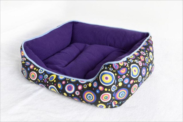Full detachable style canvas square kennel Super Soft short plush Winter Warm Cat nest with removable cushion Pet nest mattress — image 6