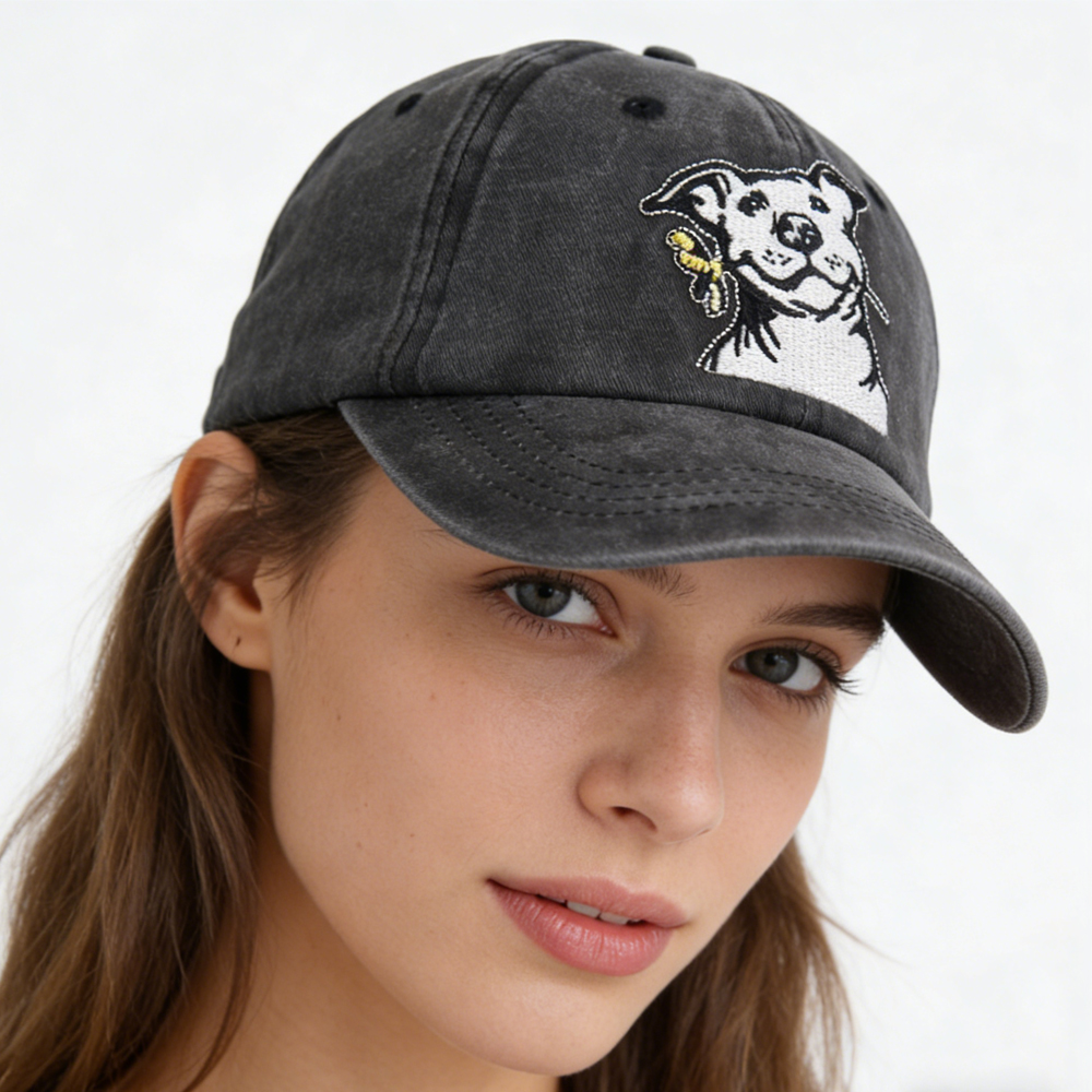 Regalos para Amantes de Perros Hombres Mujeres, Sombrero Francés, Denim Ajustable Bordado Padre Perro Gorra de Béisbol — imagen 2