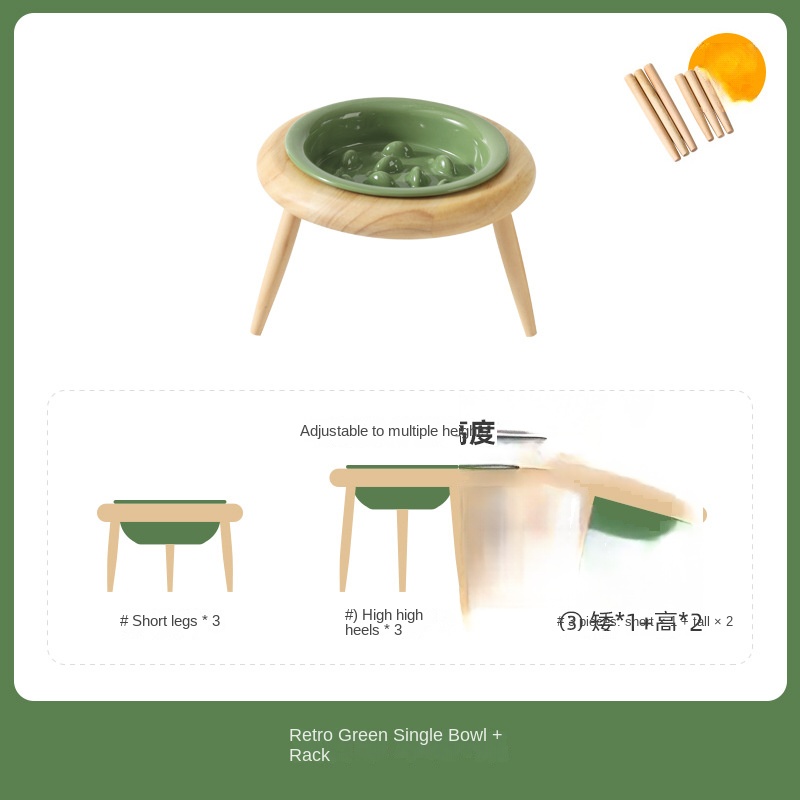 Ceramic Slow Feeding Elevated Cat Bowl Neck Support Cat Food Bowl Pet Ceramic Water Bowl for Cats and Dogs — image 16