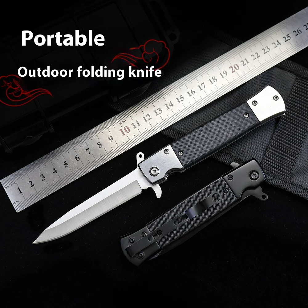 Outdoor Portable Folding Fruit Knife High Hardness Stainless Steel Pocket Cutter Camping Survival Vegetable Peeling Knife EDC Ha — image 2