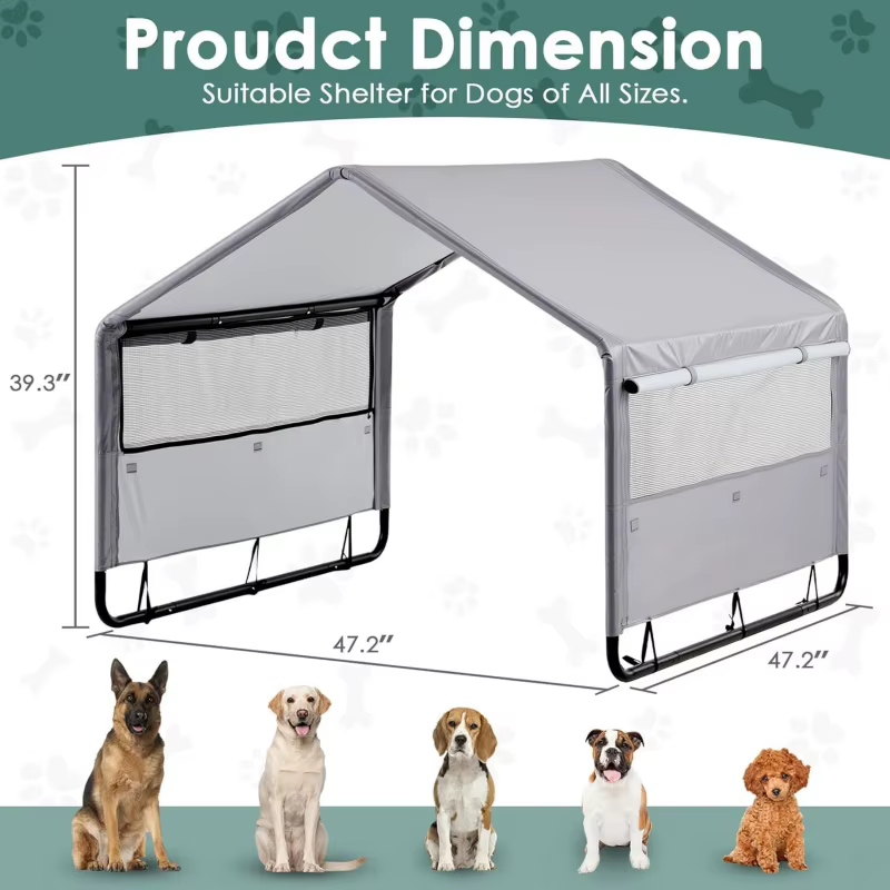 Tenda para Perros al Aire Libre con Ventana y Protección Solar Resistente al Agua — imagen 4