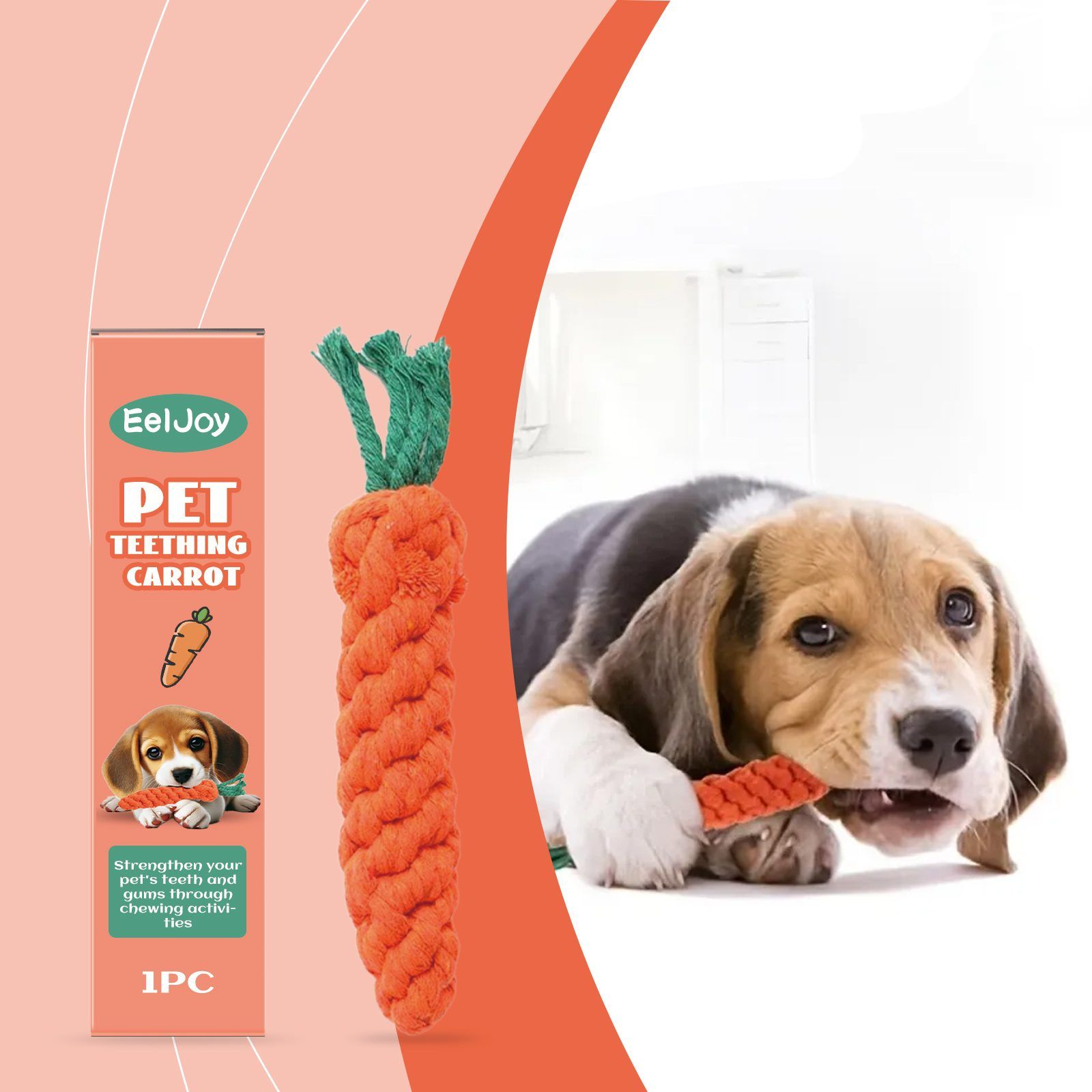 EELJOY Carrot-Shaped Pet Chew Toy, 1 Piece — image 2