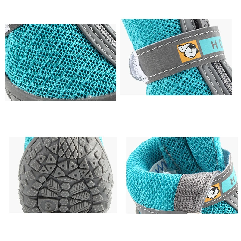 Zapatillas Respirables para Perros Pequeños Anti-Slip Zapatos de Verano con Reflejos para Chihuahuas Zapatos de Goma — imagen 2