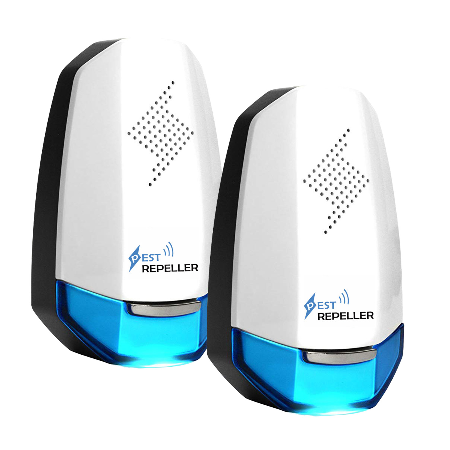 2 Pack Ultrasonic Pest Repeller With Night Light Plug In Pest Mice Repellent Indoor Roach Bed Bug Mouse Rodent Mosquito Killer For Bedroom Garage Warehouse Office For Spring Summer — image 1