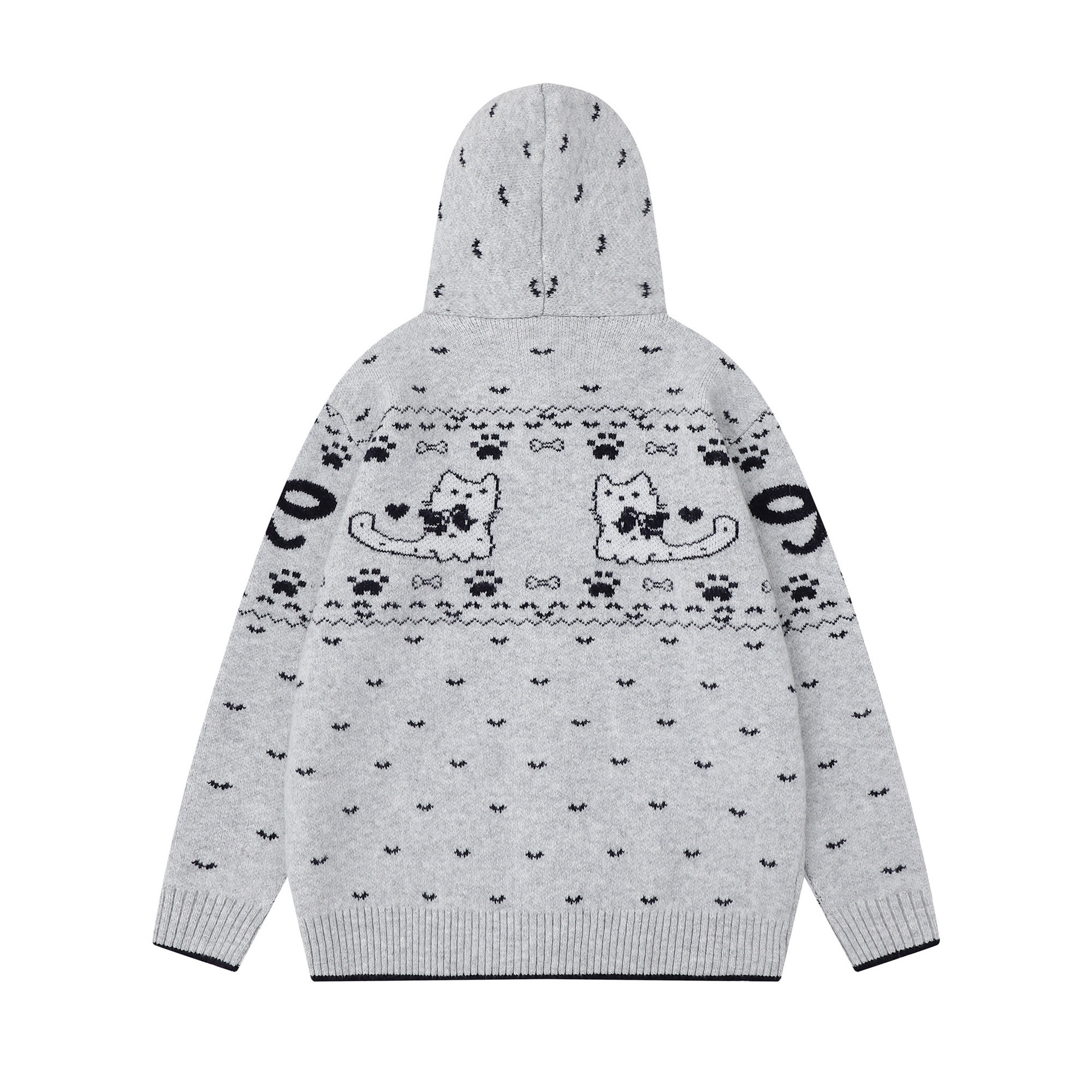 Cartoon cat design sweater — image 3