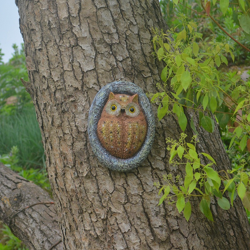 Resin pendant Owl hanging board Outdoor pendant — image 6
