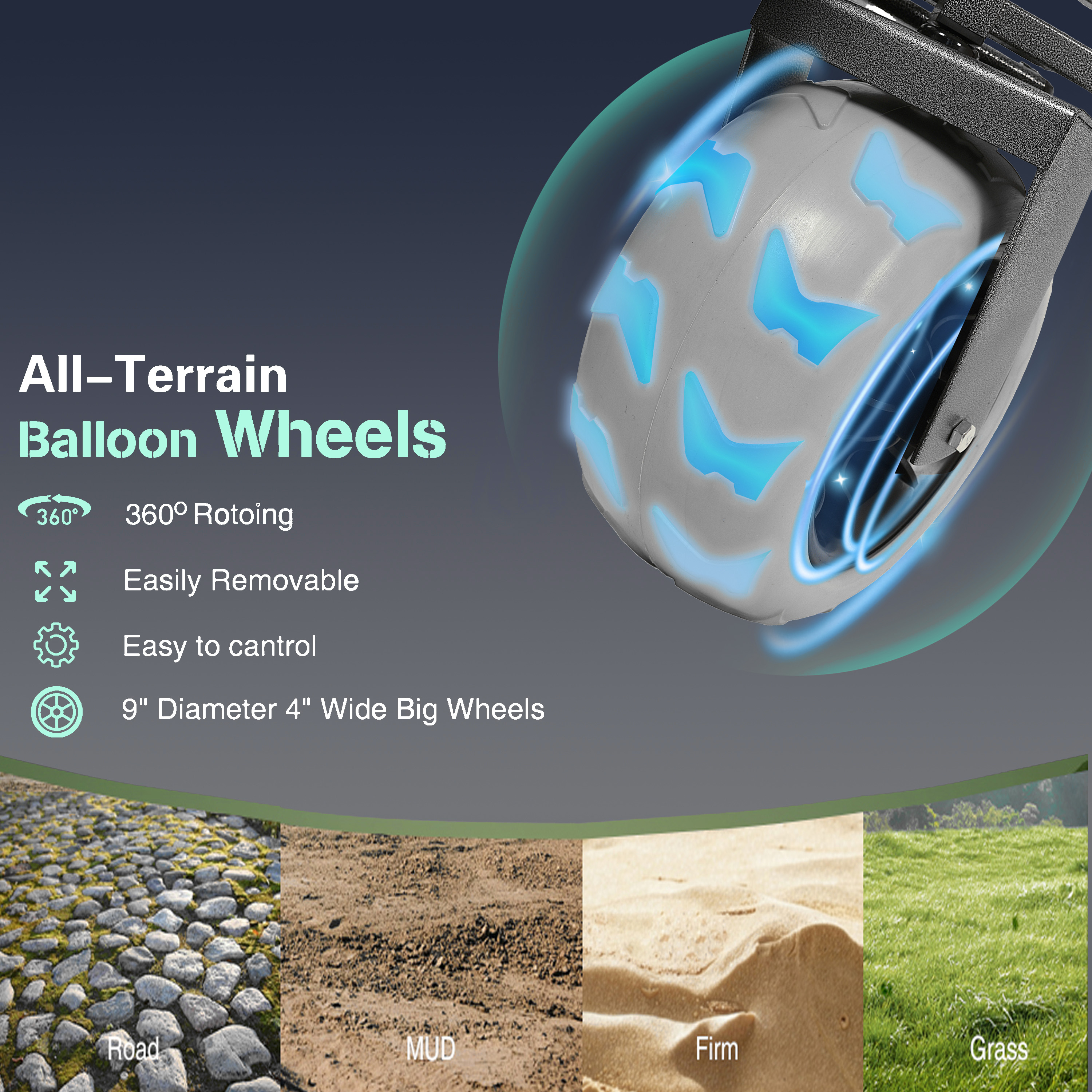 Carro Plegable Resistente 3 en 1 con Asiento tipo Banca y Almacenamiento, Protección de Patente - Incluye 1 Bolsa de Hielo, Capacidad de 500lbs / 180L, Ruedas Todo Terreno para Camping, Playa, Deportes, Jardín y Pesca, Morado — imagen 4