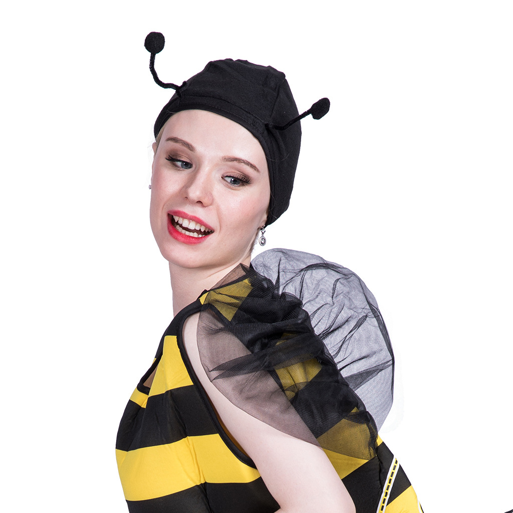 Halloween yellow and black stripes sleeveless insect cute bee COS costume — image 2