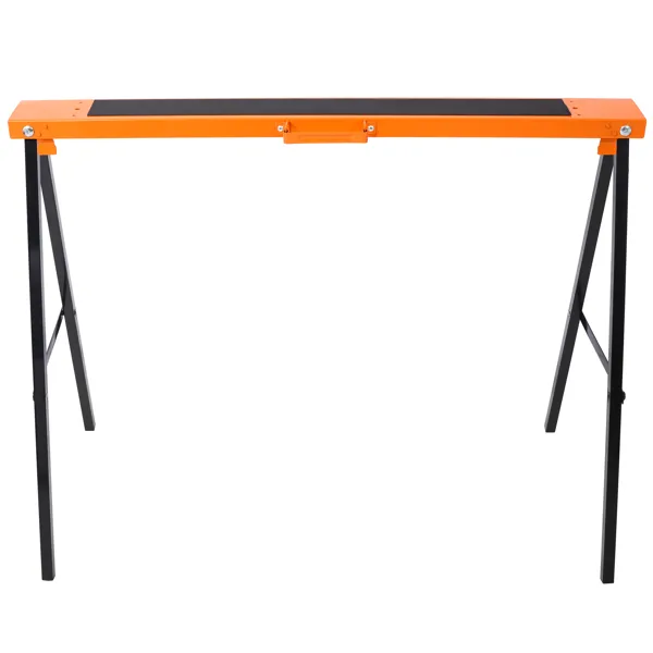 Caballetes de Corte 2 Unidades, Portátiles Plegables con Piernas Abiertas Rápidamente, Manija Práctica, Acero Pesado para Garaje, Taller, Listo para Usar, Color Naranja+Negro - No Se Apoya en Recogida Automática — imagen 5