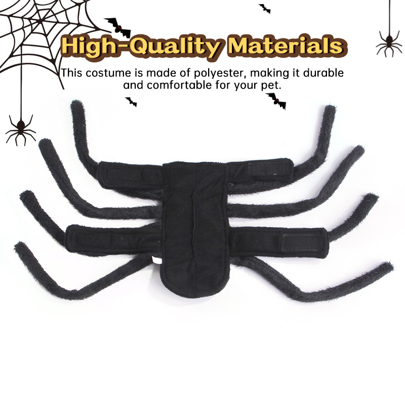 Spider Back Design Pet Halloween Costume – Fits Cats, Small/Medium Dogs & Puppies — image 7