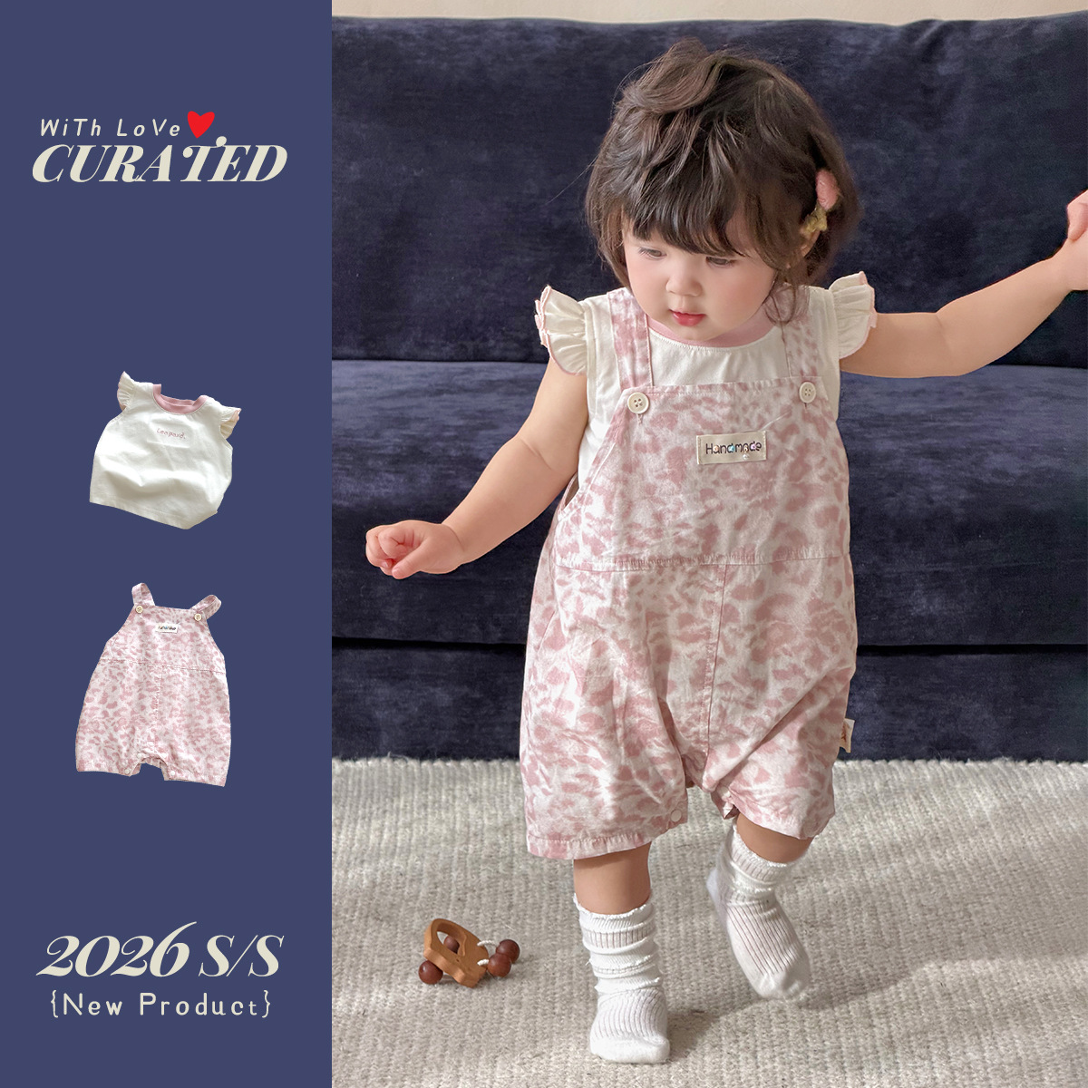 Leopard Print Overalls Set Sleeveless Top and Vest T-Shirt Infant Summer Clothing — image 6