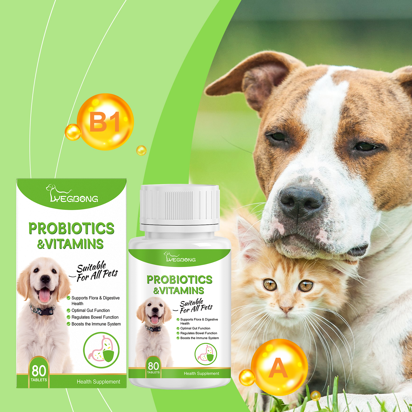 Pet Probiotic Tablets Improve Gut Health And Promote Nutritional Absorption Of Pet Care Supplements — imagen 4